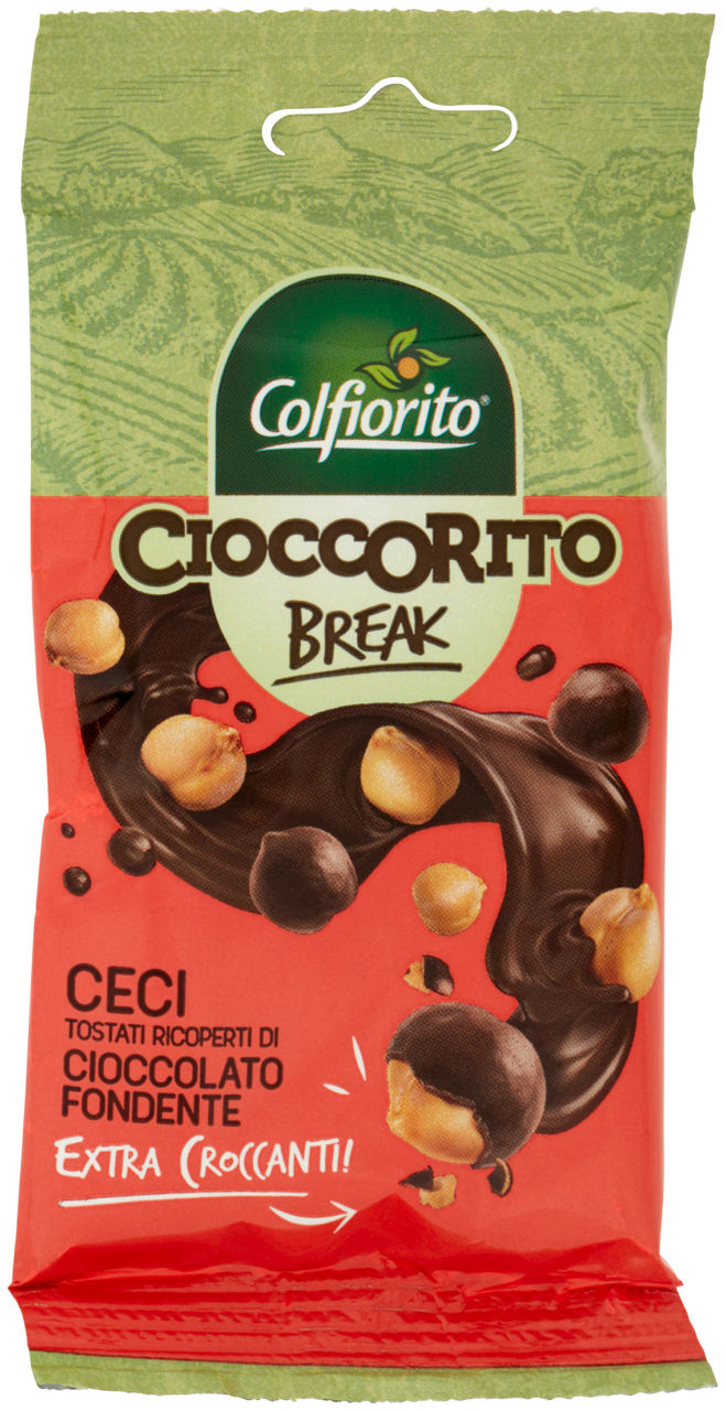 Ceci tostati ricoperti di cioccolato fondente 25 gr