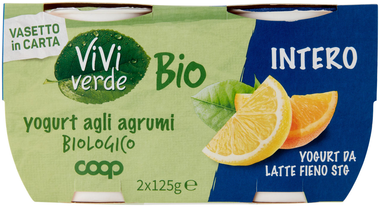 Yogurt intero agli agrumi bio 2 pz da 125 gr