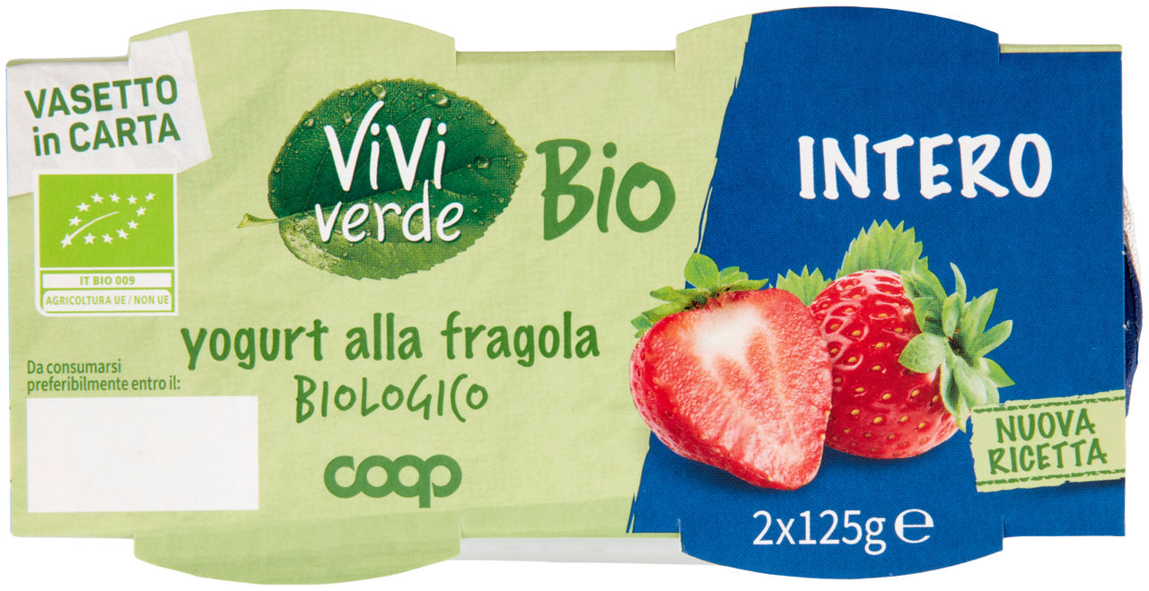 YOGURT INTERO BIO VIVI VERDE COOP FRAGOLA 2X125G - 4