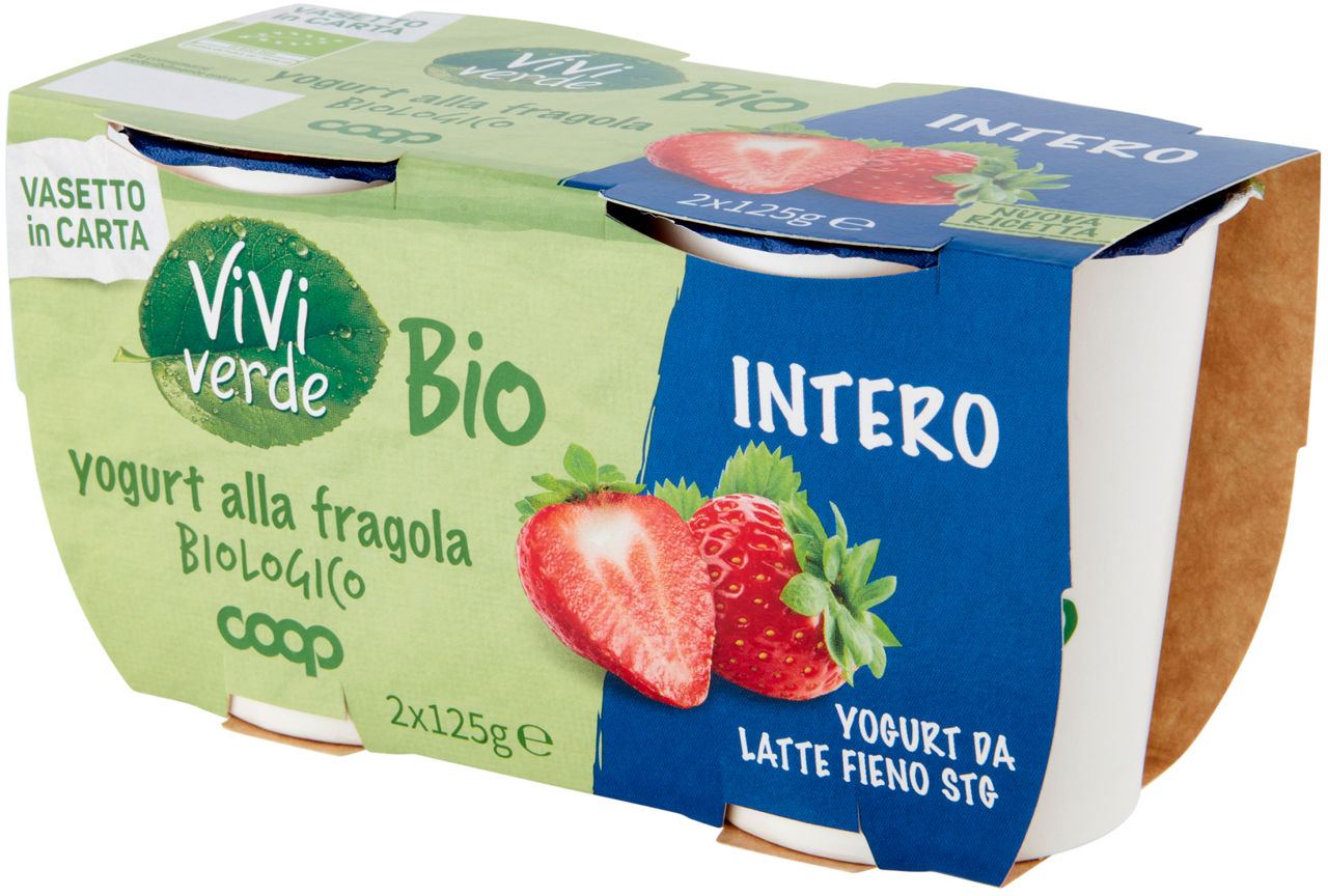 YOGURT INTERO BIO VIVI VERDE COOP FRAGOLA 2X125G - 6