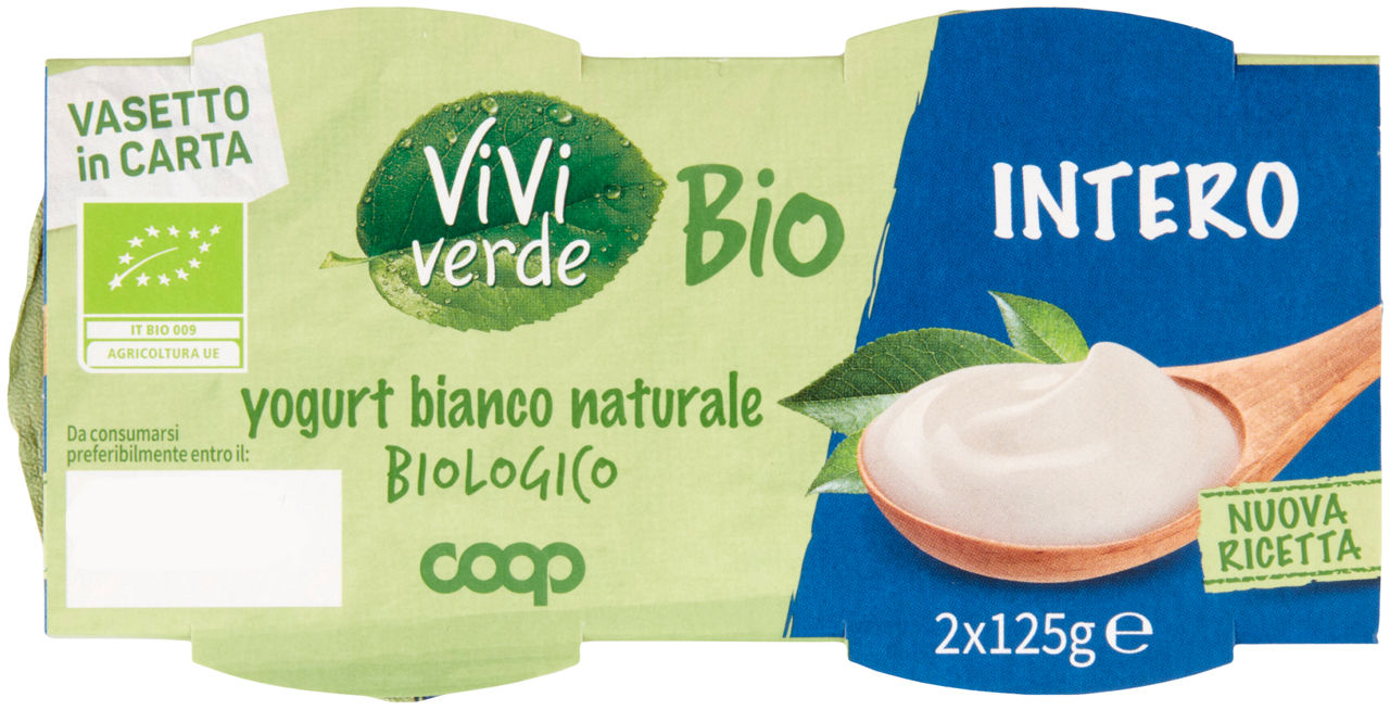 YOGURT INTERO BIO VIVI VERDE COOP BIANCO 2X125G - Immagine 41