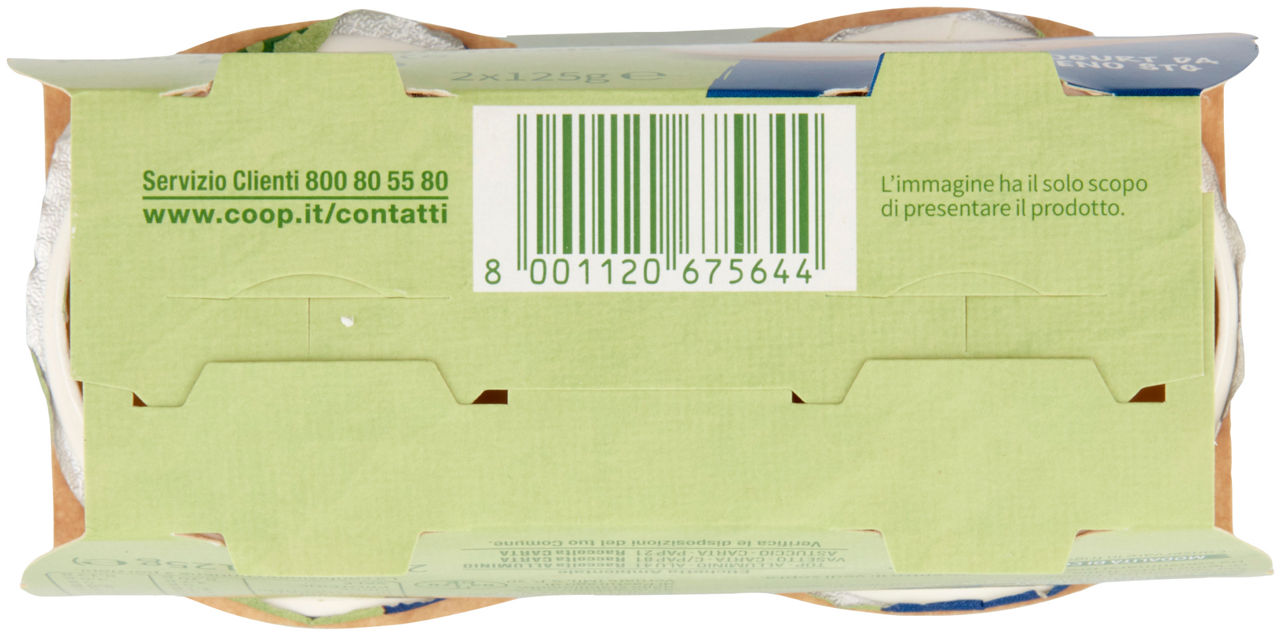 YOGURT INTERO BIO VIVI VERDE COOP BIANCO 2X125G - Immagine 51