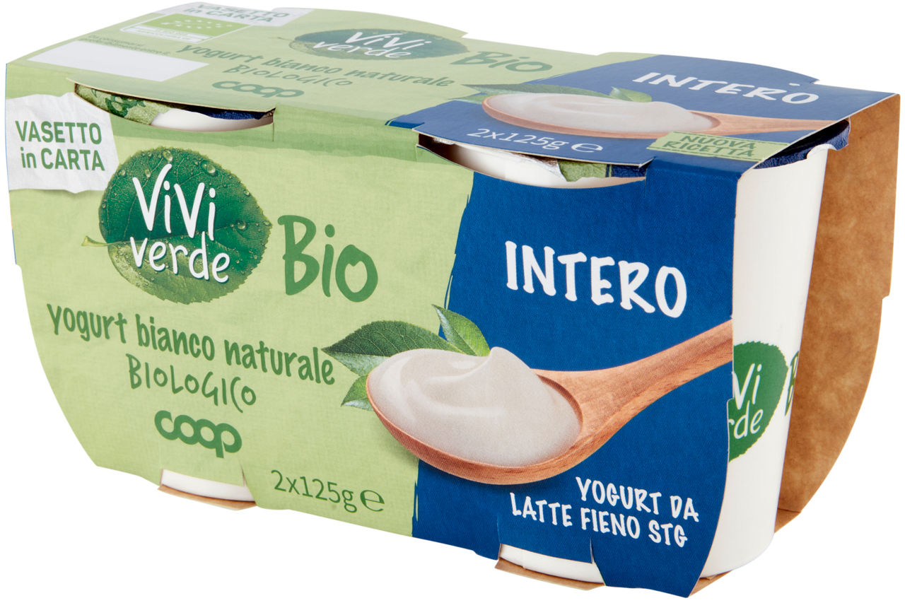 YOGURT INTERO BIO VIVI VERDE COOP BIANCO 2X125G - Immagine 61