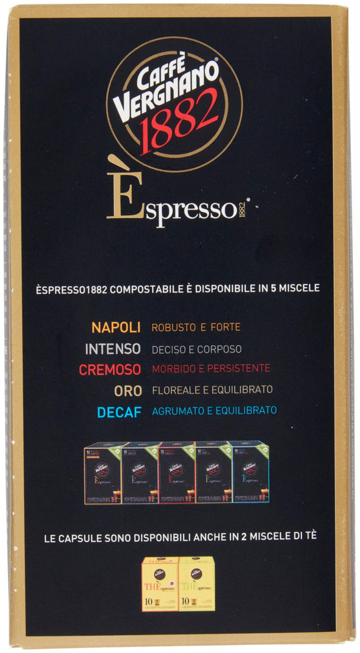 ÈSPRESSO ARABICA  COMPOSTABILE CAFFE' VERGNANO SCATOLA10 CAPSULE XGR.5 - 1