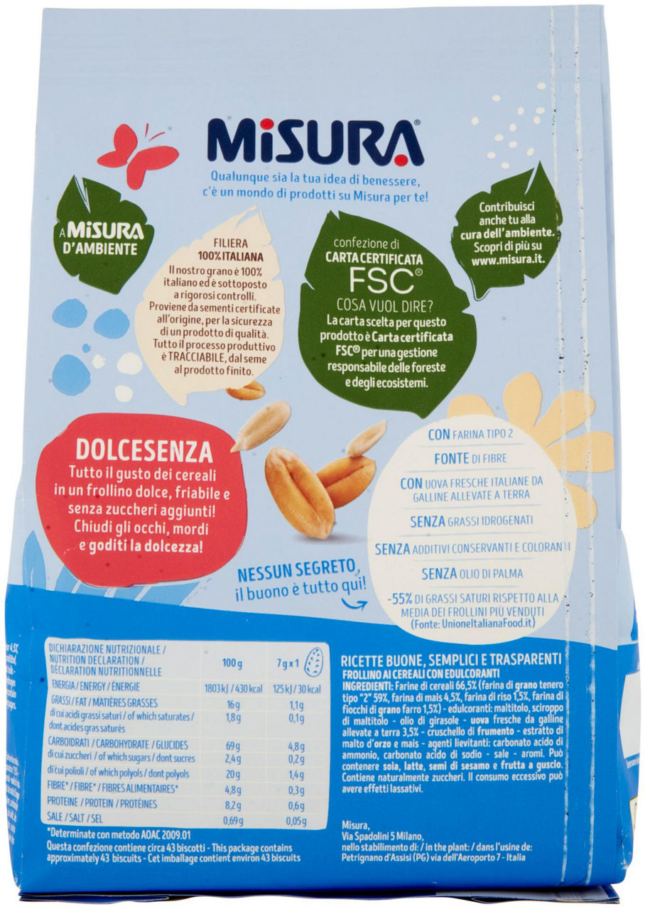 Frollini Dolcesenza ai Cereali 300 g - 2
