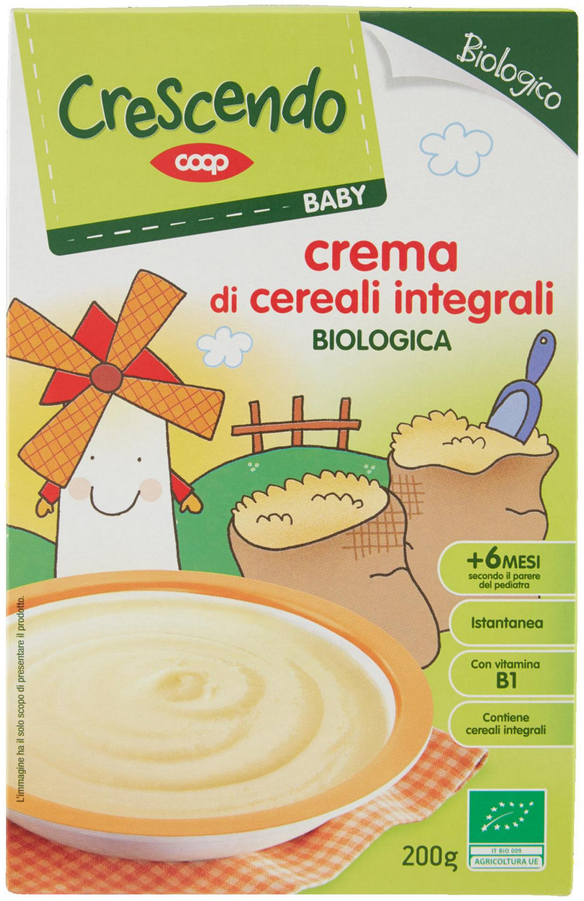 Baby crema di cereali integrali biologica 200 g