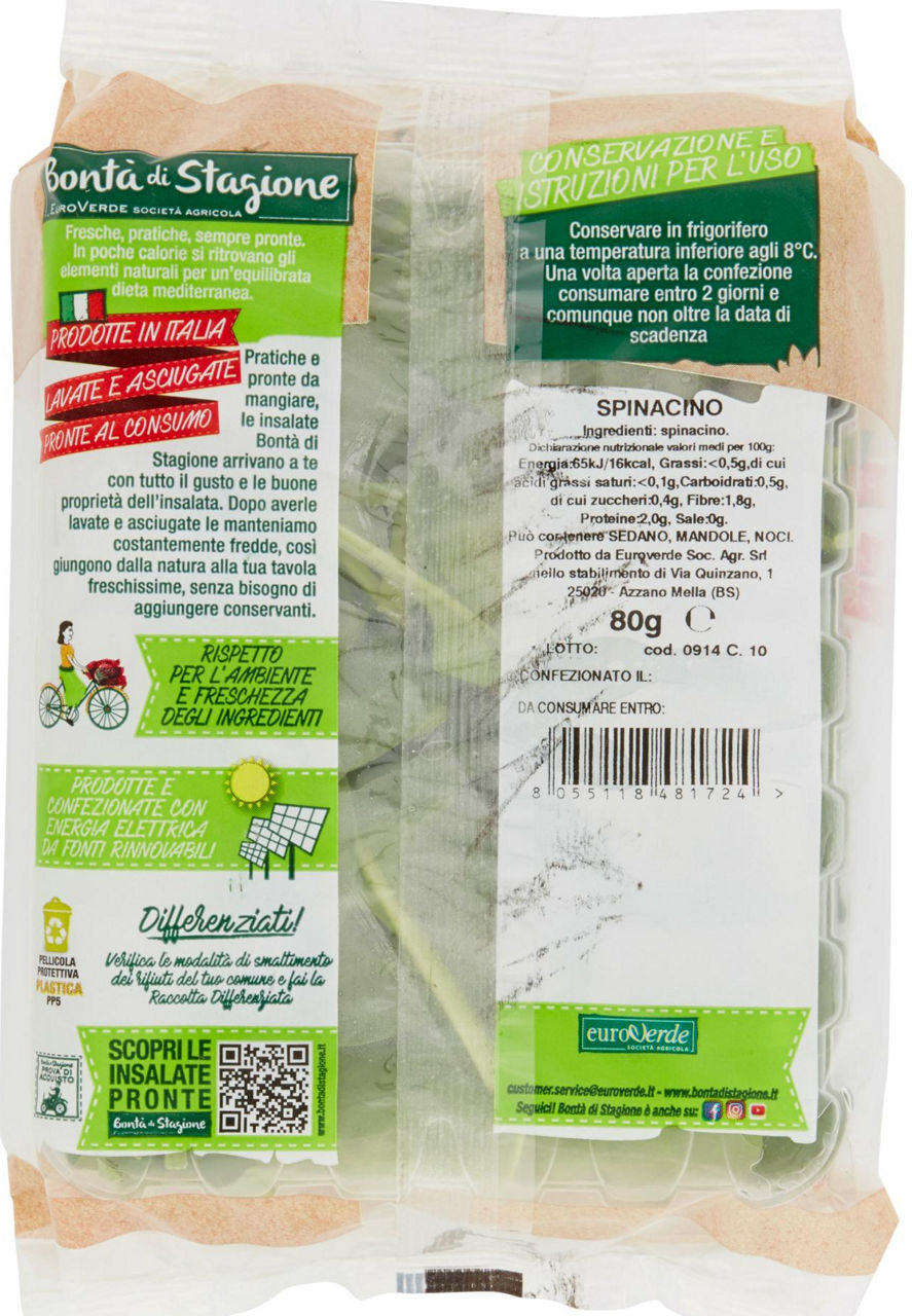 Le Insalate Fresche Fresche Spinacino 80 g - 2