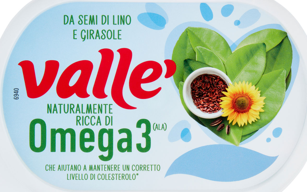 Valle' omega3 vaschetta g 250 s/olio di palma