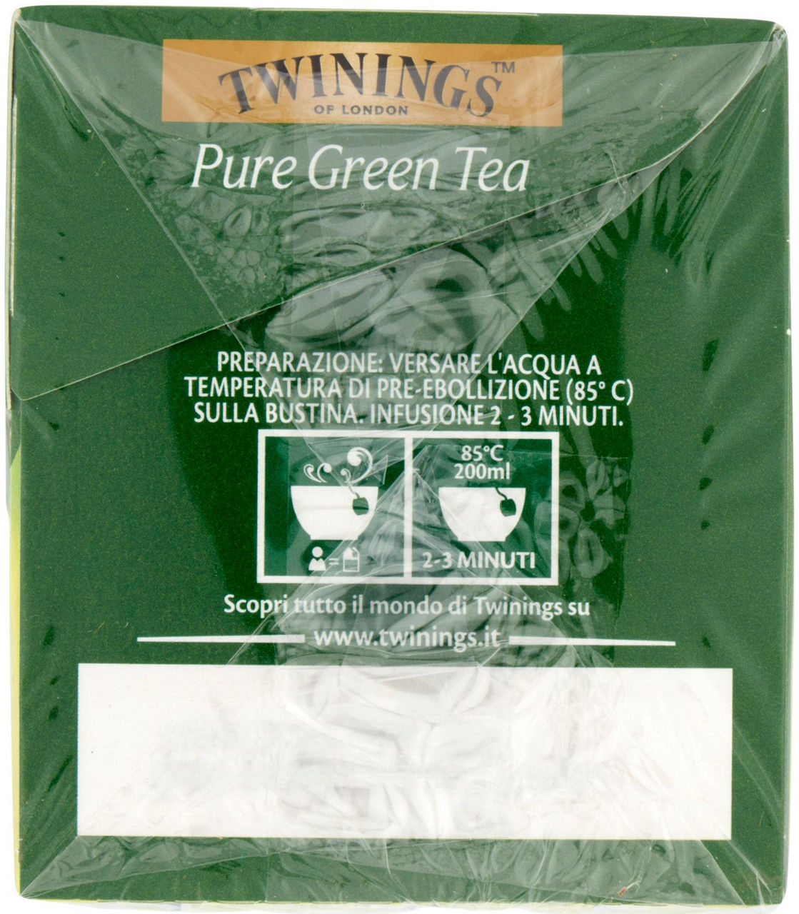 TEA TWININGS PURE  GREEN SCATOLA 25 FILTRI GR.50 - 3