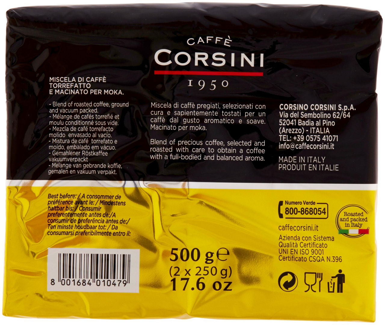 CAFFE' CORSINI QUALITA' ORO BIPACCO GR.250X2 - 2