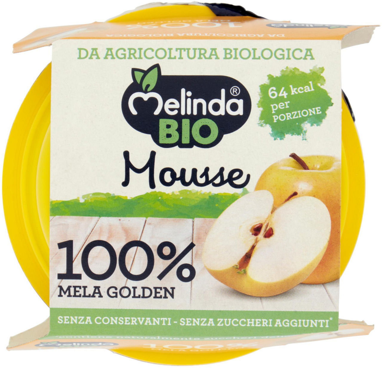 Mousse bio 100% mela golden 2 x 100 g
