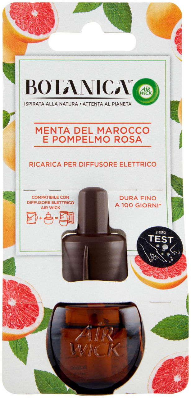 Profumatore Ambienti Menta del Marocco & Pompelmo Rosa Diffusore Elettrico Ricarica 19 ml - 0