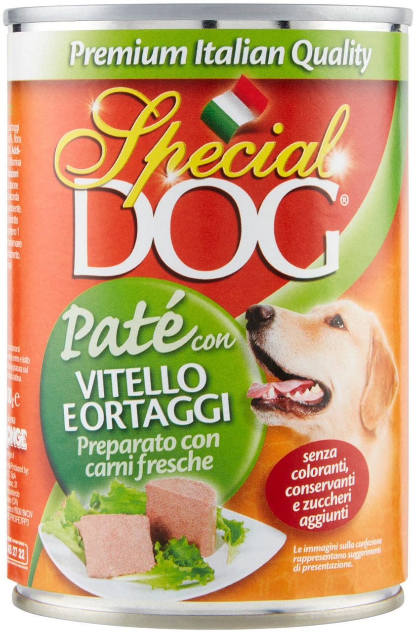 PATE CANE VITELLO E VERDURE SPECIAL DOG LATTINA GR. 400 - 0