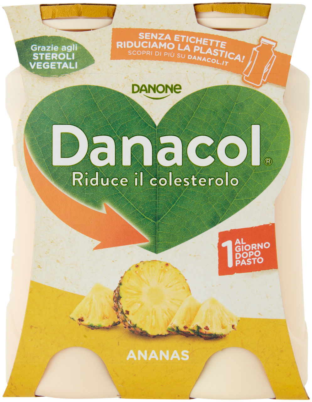Danacol danone anticolesterolo ananas btg 4x100g