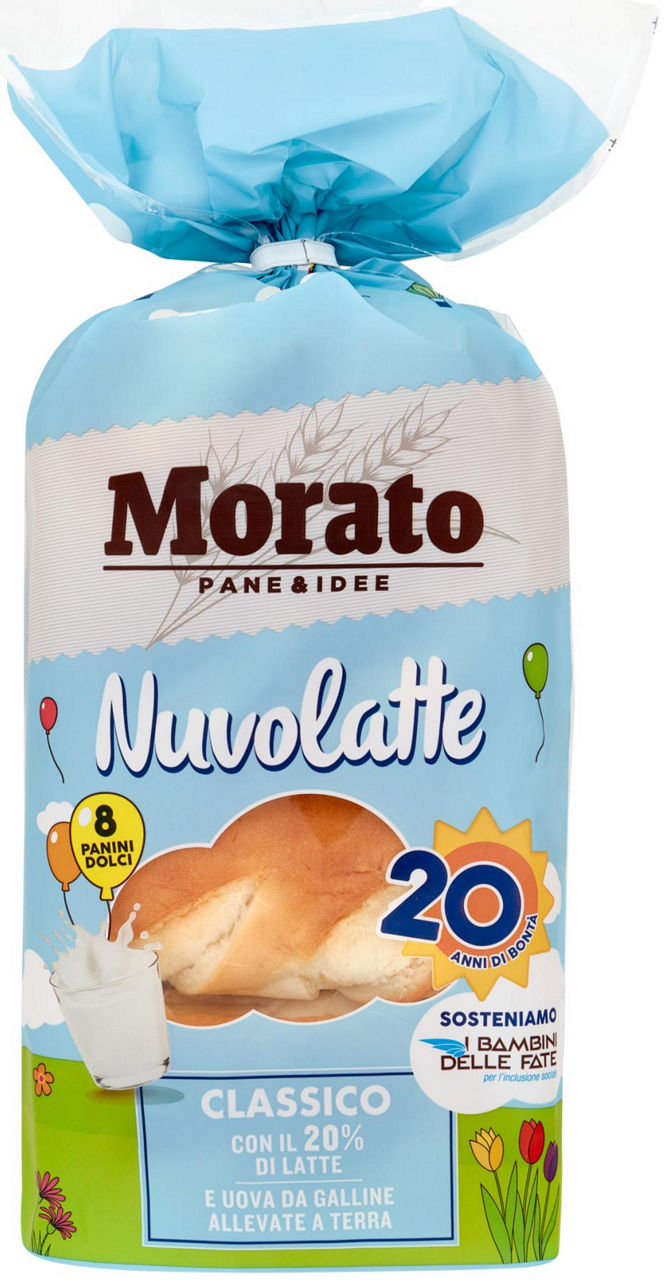 Pane dolce al latte nuvolatte morato sacchetto pz.8xgr.50