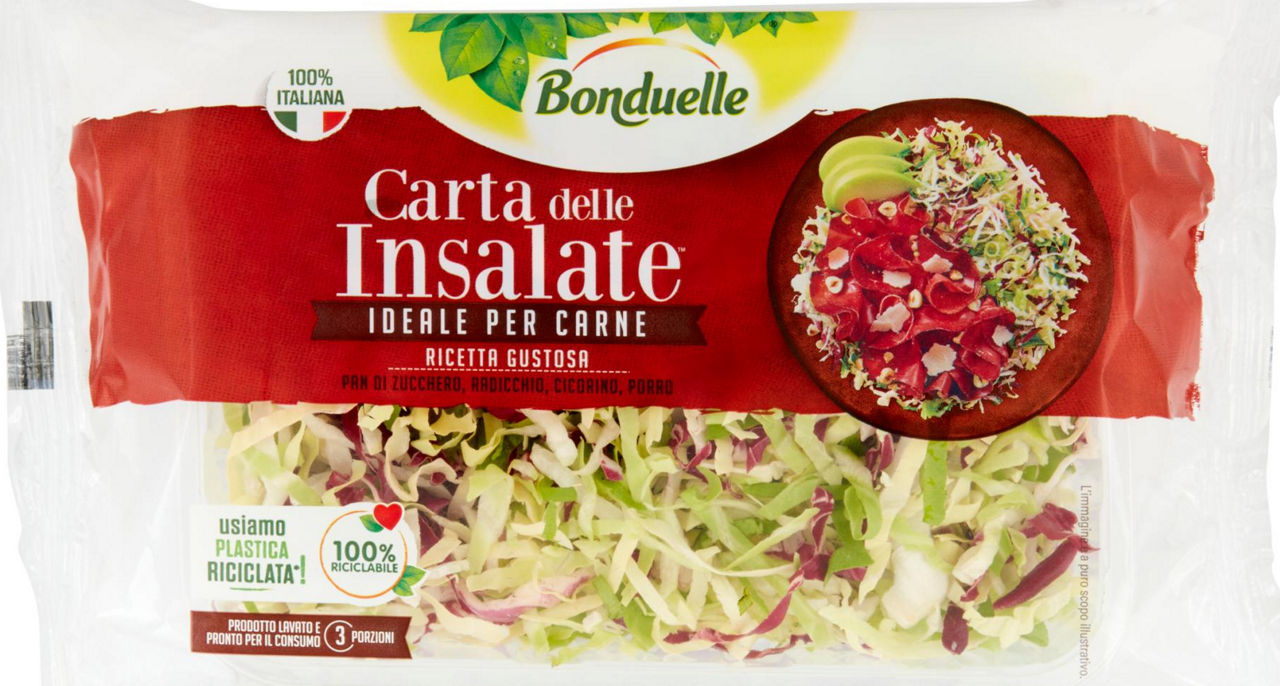 Carta delle insalate ricetta gustosa 150 g