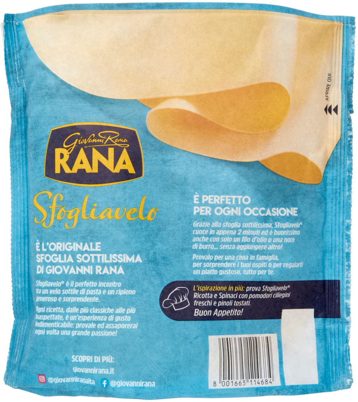 SFOGLIAVELO RICOTTA E SPINACI RANA SACCHETTO GR 250 - Immagine 21