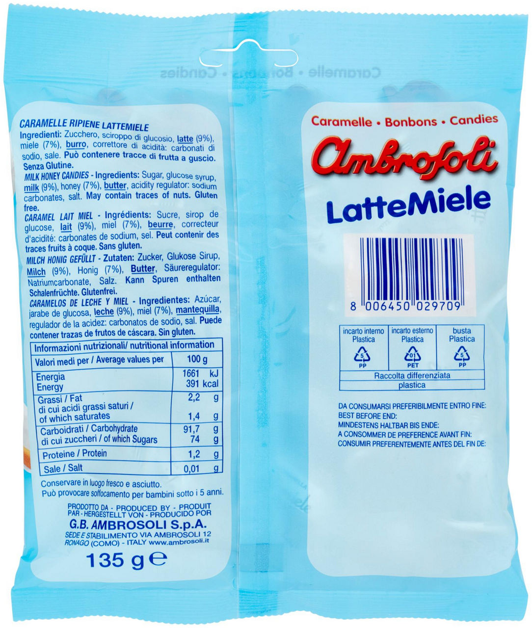 Caramelle ripiene latte e miele 135 gr - Immagine 21