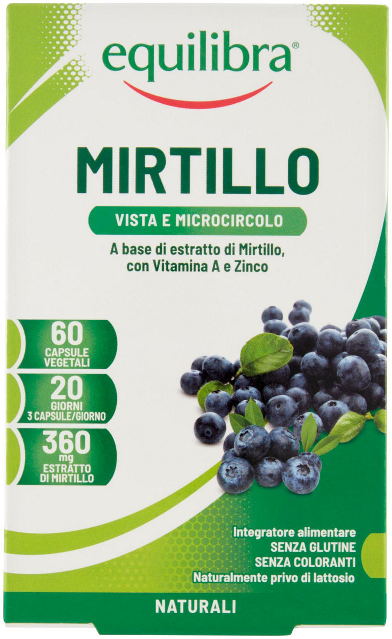 Int.dietetico mirtillo vegicaps equilibra scatola 60 perle gr.26