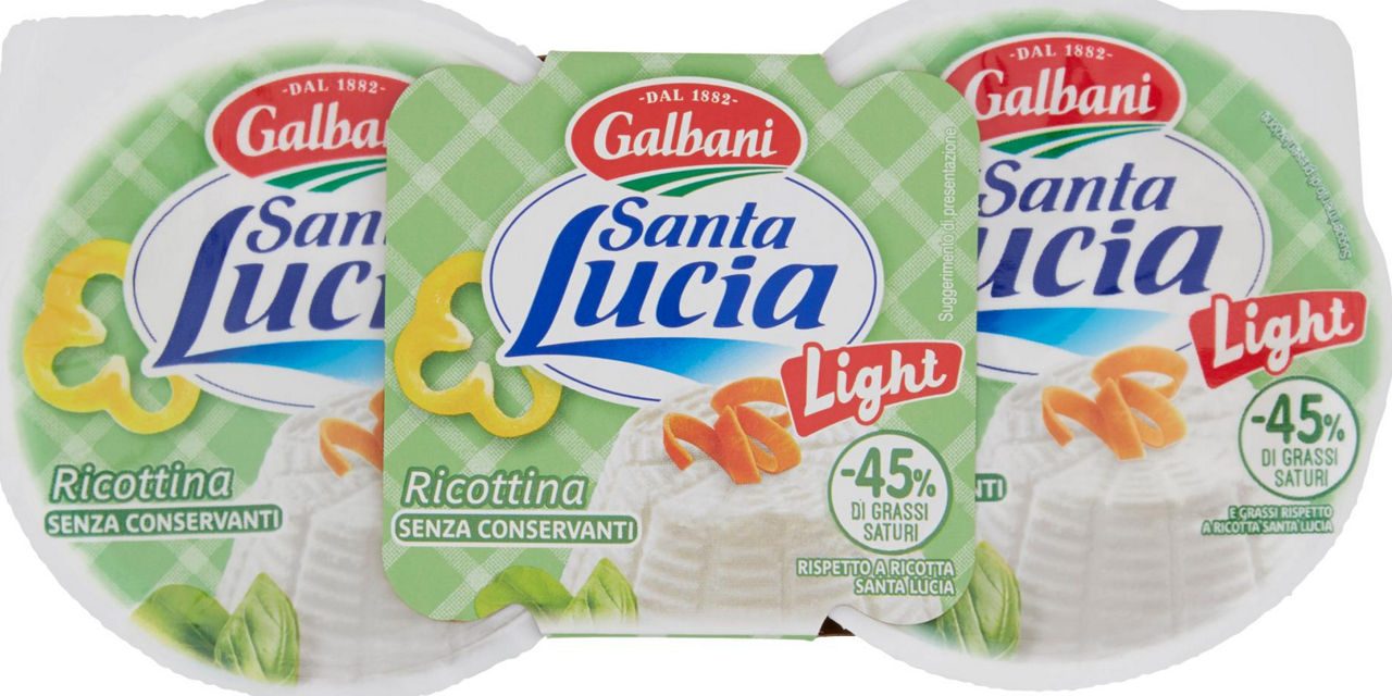 RICOTTA LIGHT SANTA LUCIA GALBANI VASCHETTA PZ 2 G 180 - 0