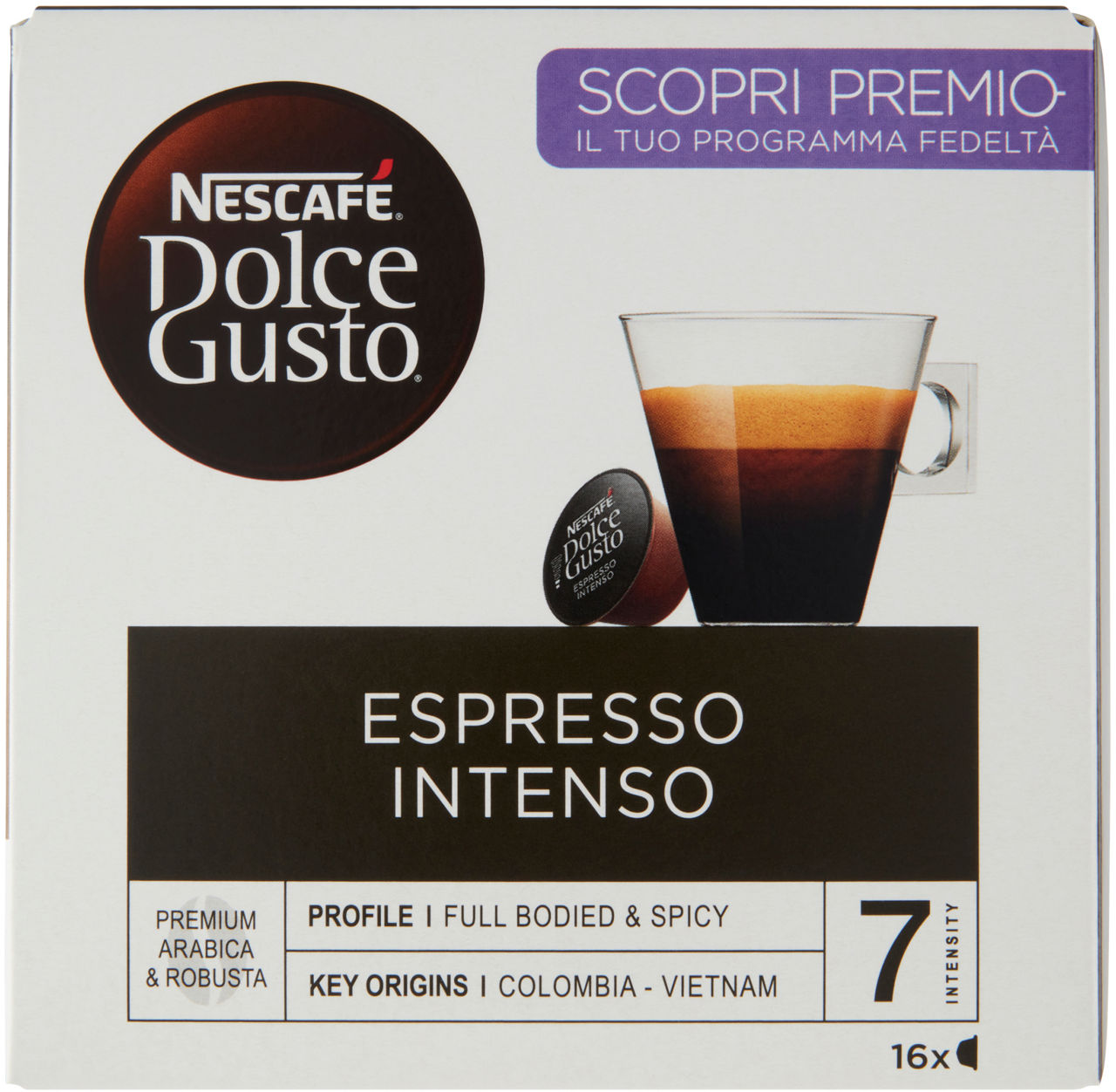 Nescafè espresso intenso dolce gusto 16 capsule scatola g 112
