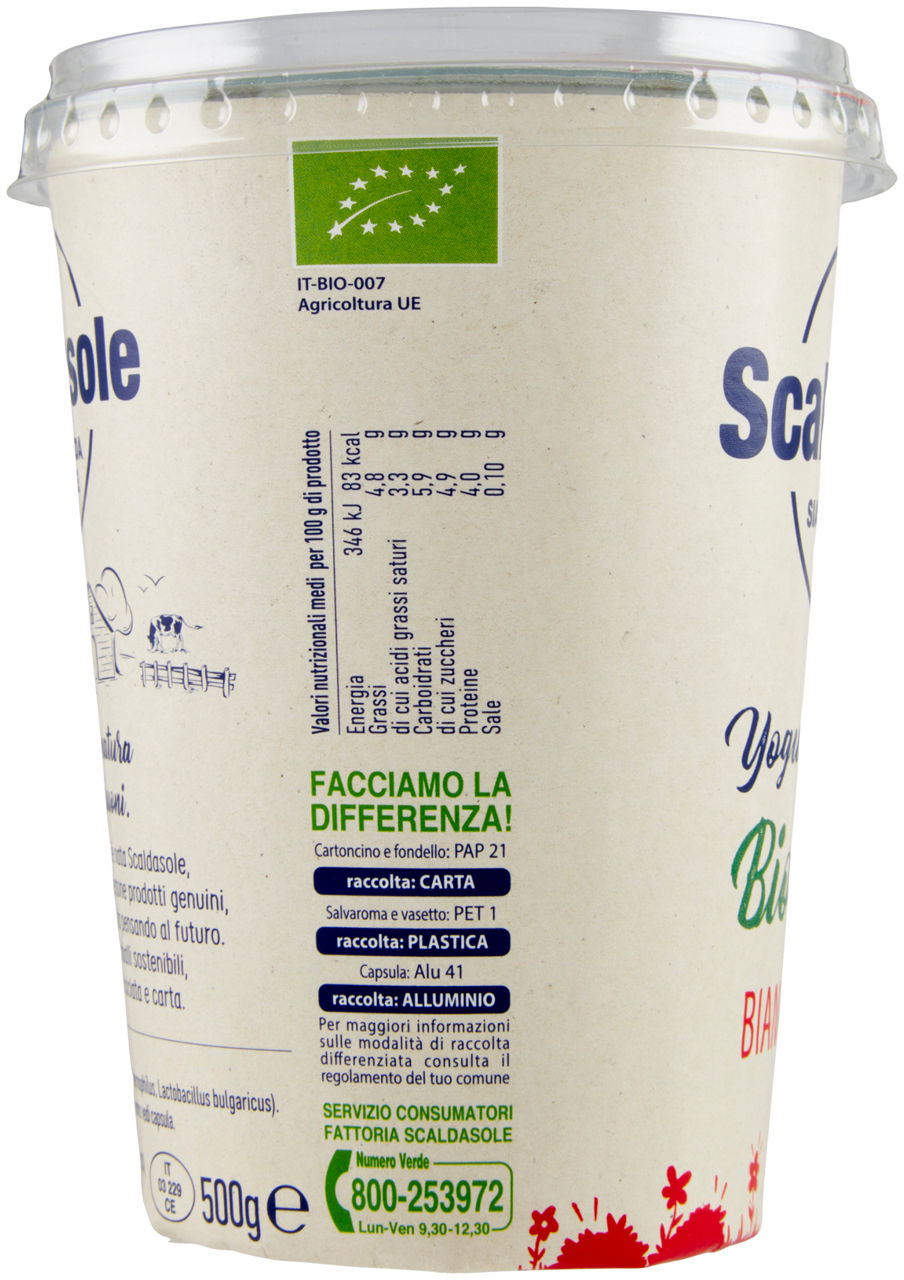 Yogurt bianco intero bio 500 gr - Immagine 11