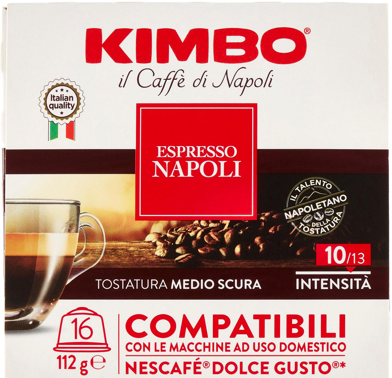 CAPSULE COMPATIBILI DOLCE GUSTO CAFFE' KIMBO NAPOLI PZ 16 X G 112 - 0