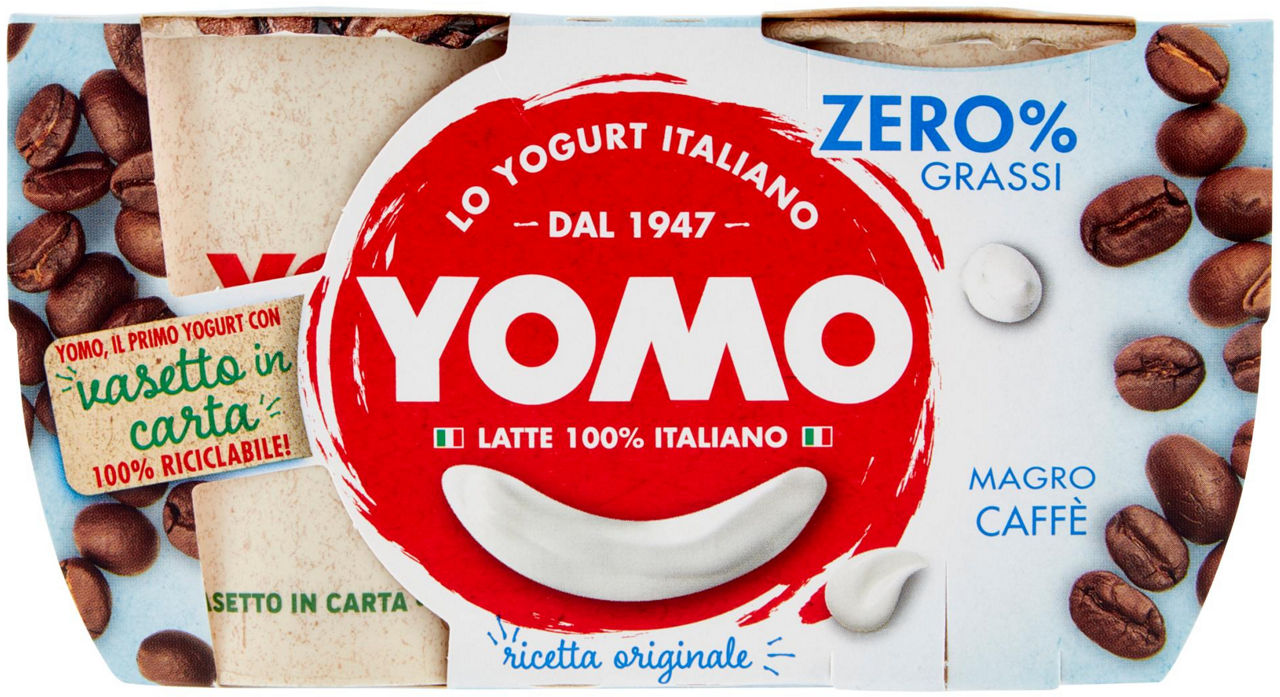 YOGURT 0,1% YOMO 100% NATURALE CAFFE' 2X125G - 0