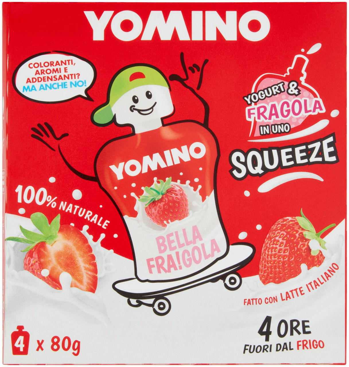 Yogurt da bere yomino fragola 4x80 g