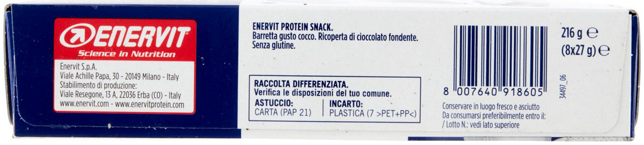 SNACK COCCO ENERVIT PROTEIN G27X8 - Immagine 101