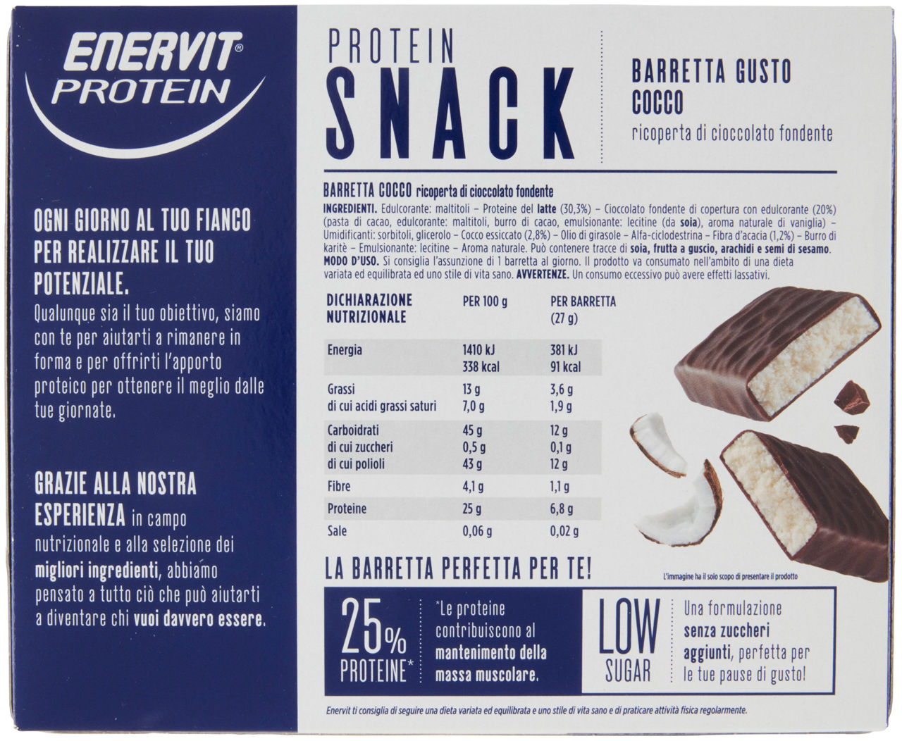 SNACK COCCO ENERVIT PROTEIN G27X8 - Immagine 51