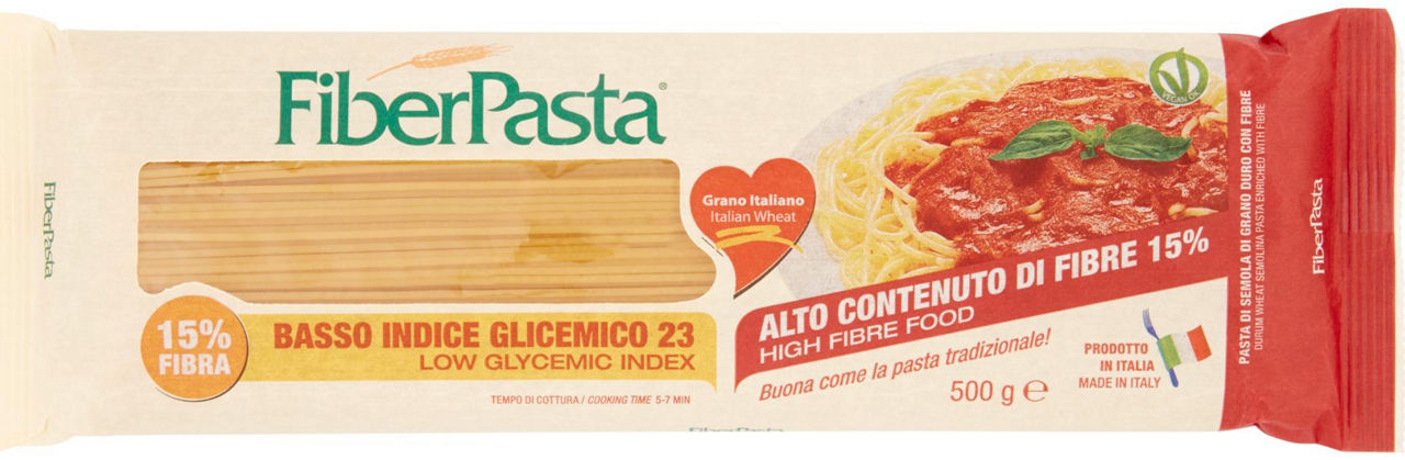 Integratore di fibra fiberpast  pasta dietetica spaghetti incarto gr.500