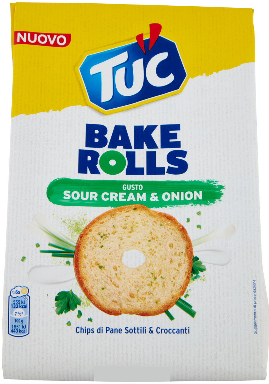 Tuc bake rolls gusto sour cream & onion g150