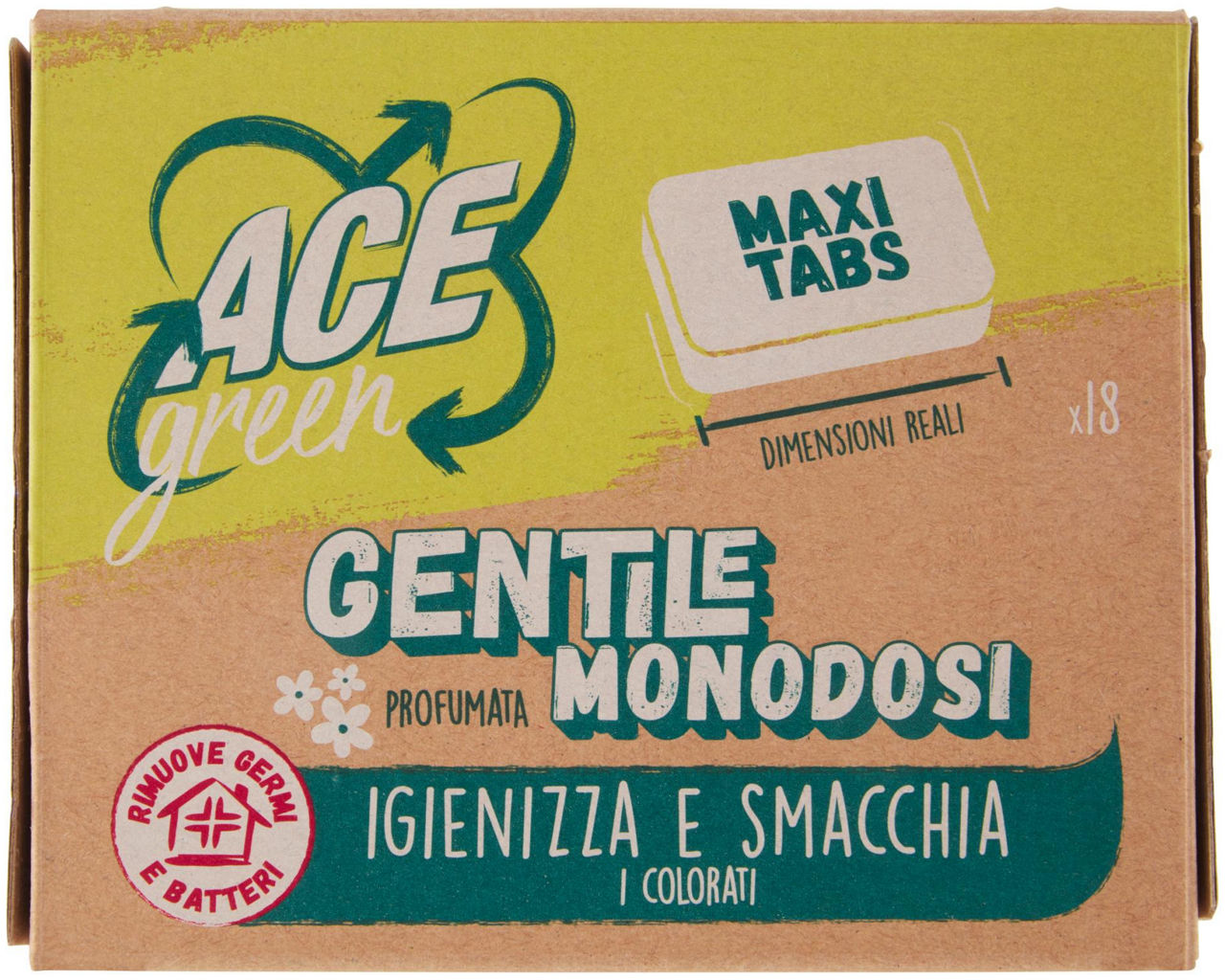 Candeggina gentile monodosi green pz 18 gr 324