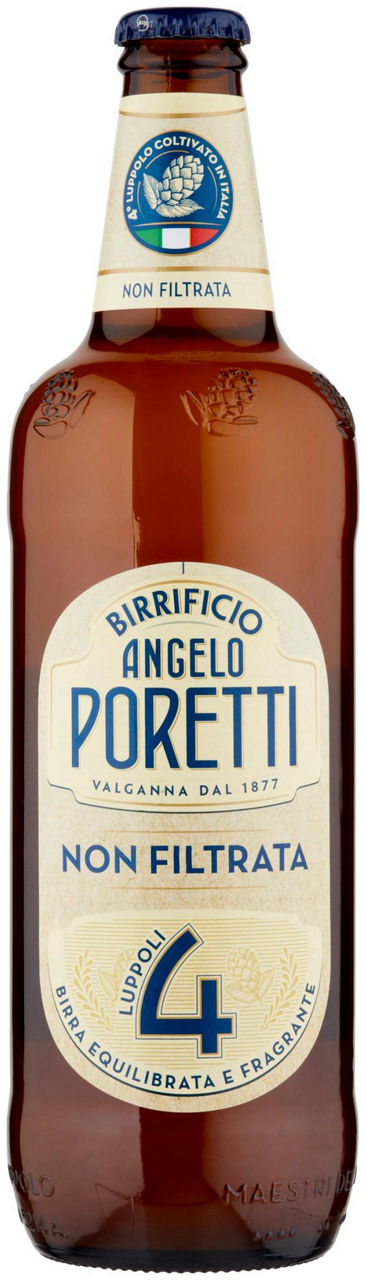 Birra angelo poretti 4 luppoli nf 5 gradi bottiglia ml660