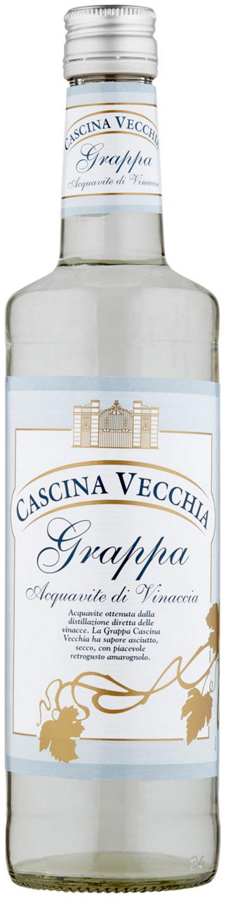 Grappa cascina vecchia 38 gradi bottiglia ml 700