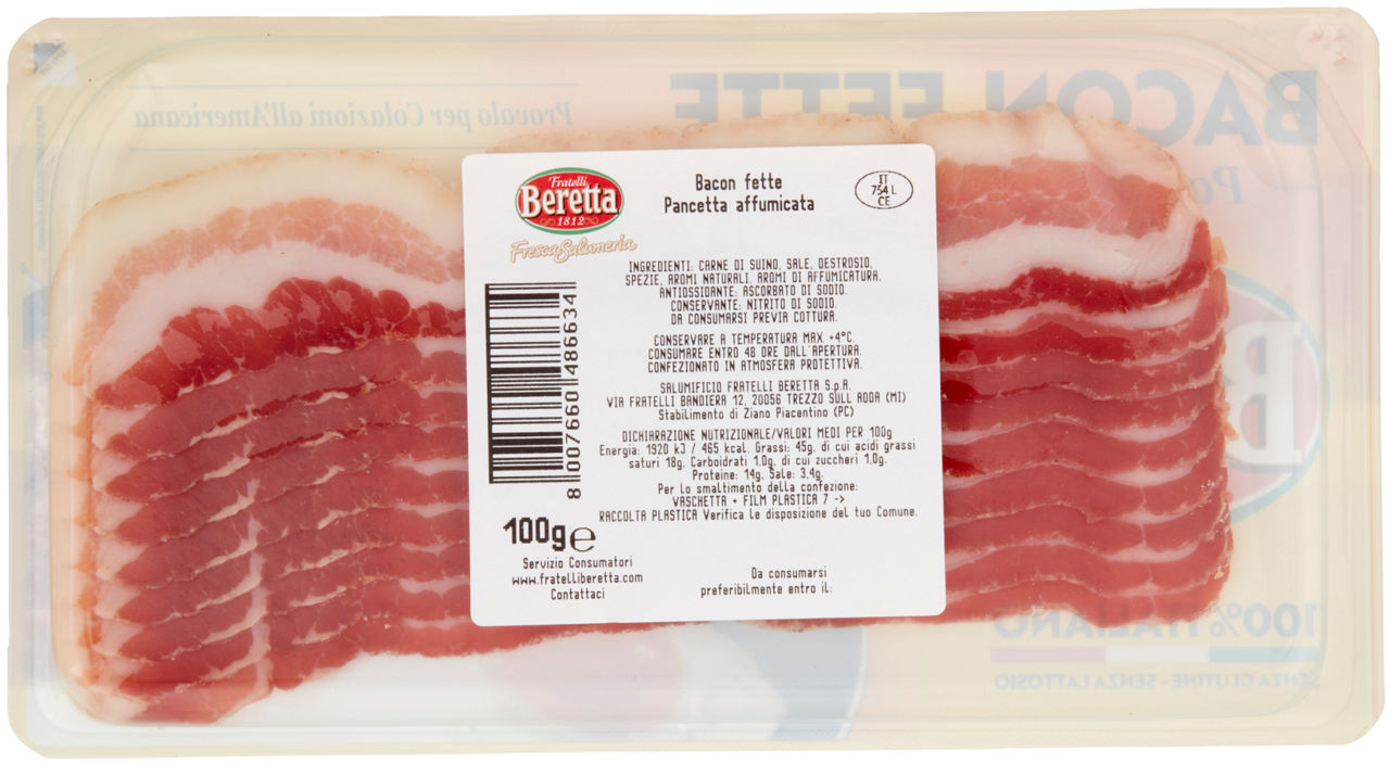Bacon Fette pancetta affumicata 100 g - 2