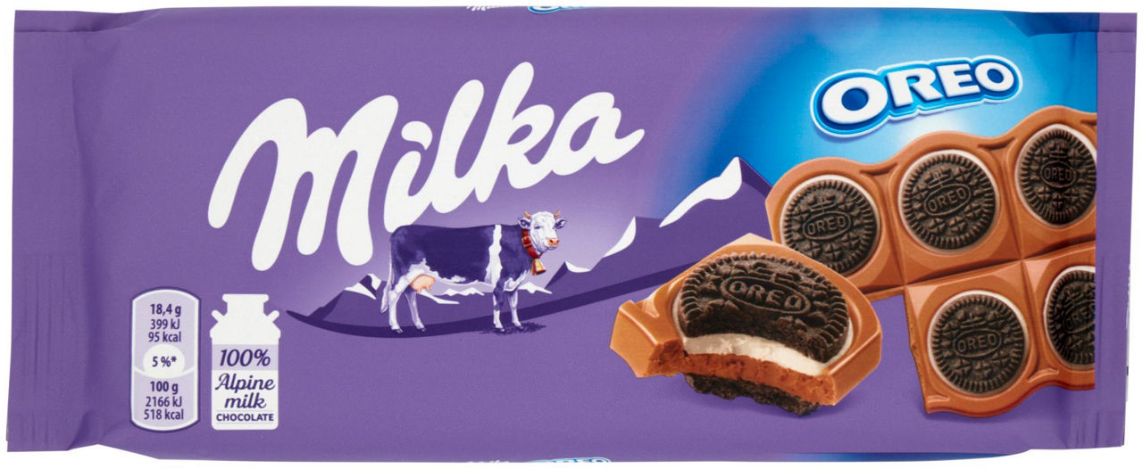 Tavoletta di cioccolato al latte e biscotto oreo - 92g