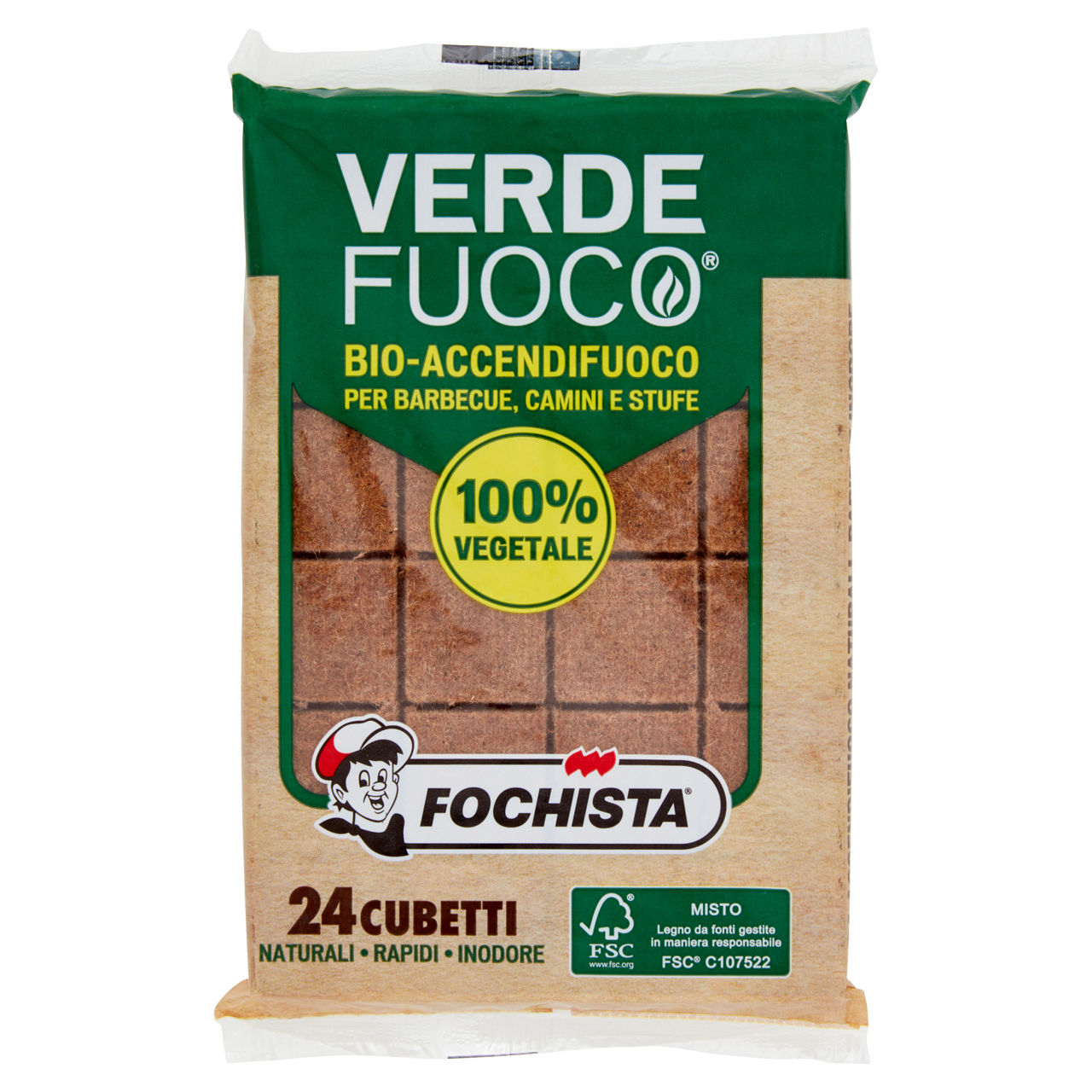 Accendifuoco fsc 100% vegetale fochista 24 pz. - Immagine 01