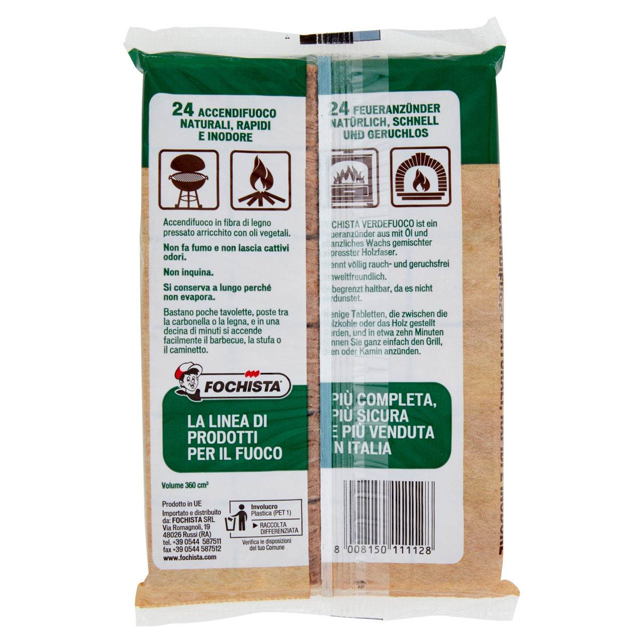Accendifuoco fsc 100% vegetale fochista 24 pz. - Immagine 21