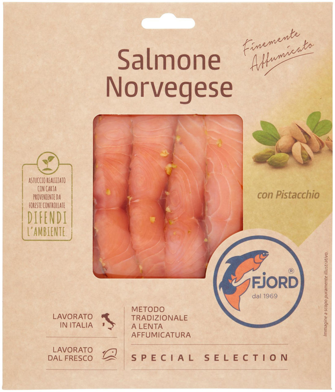 Salmone norvegese aff. sashimi al pistacchio ast. sv fjord g 100
