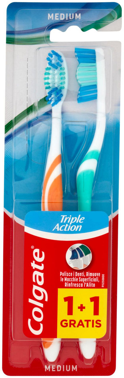 Spazzolino triple action 1 pz + 1 gratis - Immagine 01
