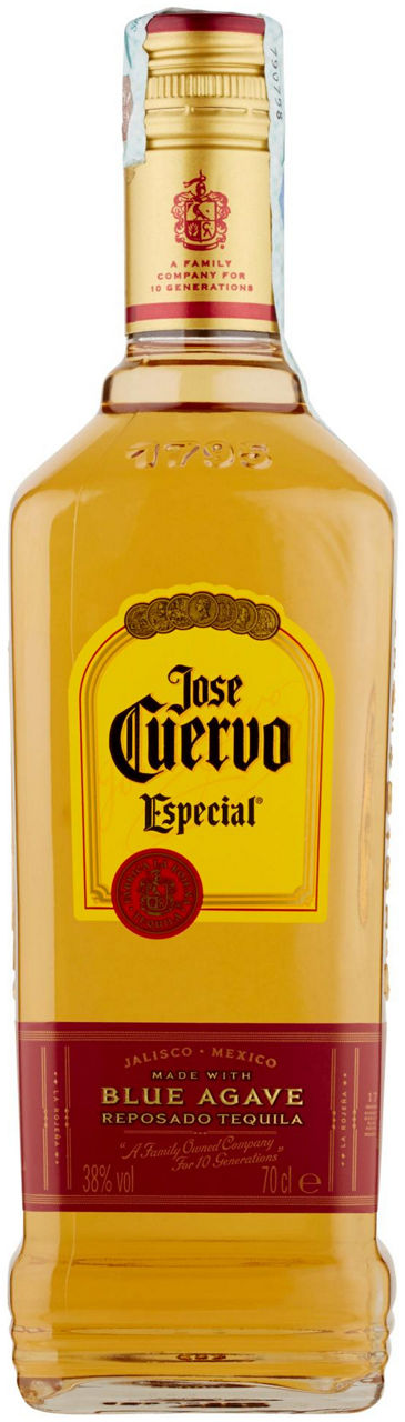 Tequila jose cuervo especial reposado 38 gradi bottiglia ml 700