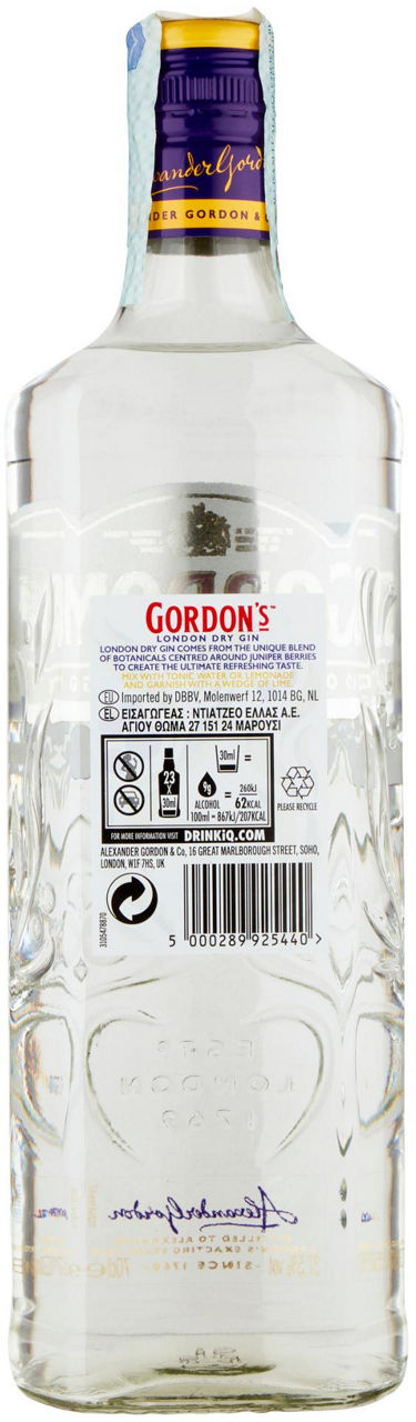 GIN GORDON'S 37,5 GRADI BOTTIGLIA ML.700 - 2