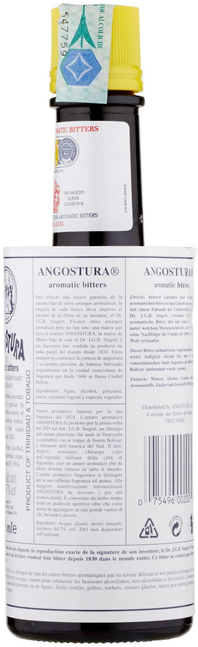 ANGOSTURA AROMATIC BITTER 44,7 GRADI BOTTIGLIA ML 200 - 3