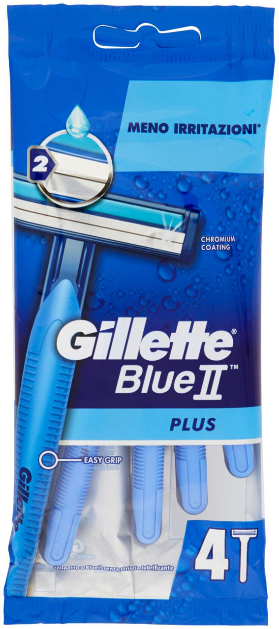 RASOIO GILLETTE BLUE II PLUS BLISTER 4PZ - 0