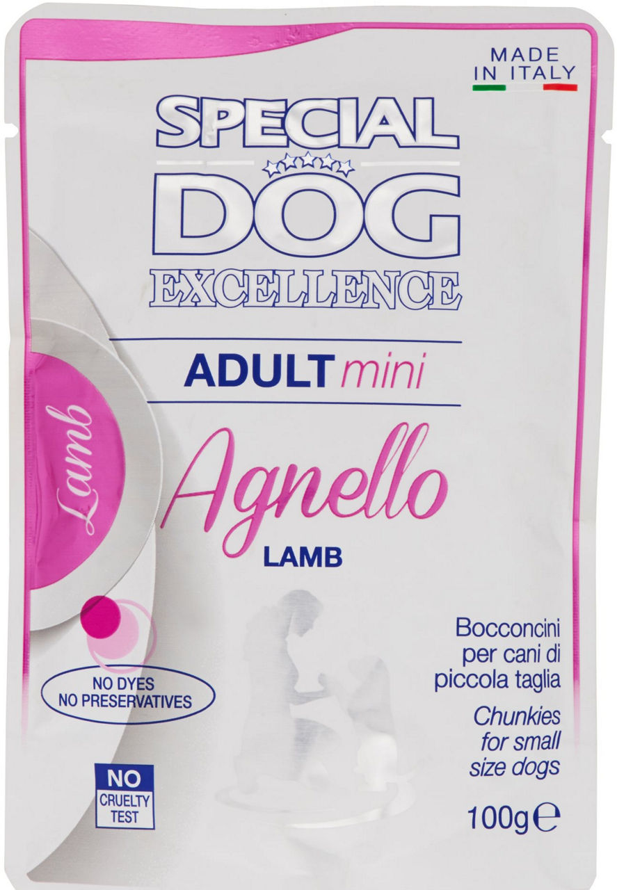 Bocconcini special dog excellence adult mini agnello busta g 100