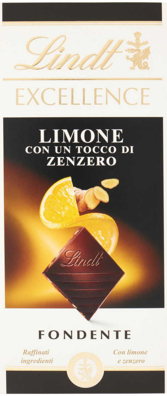 Tavoletta di cioccolato fondente con limone e zenzero 100 gr