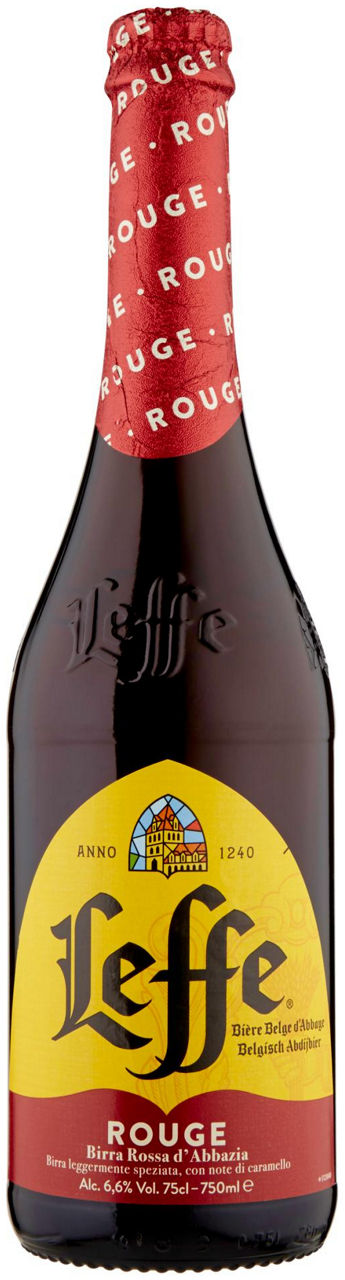 Birra leffe rossa 6,6 gradi bottiglia ml 750