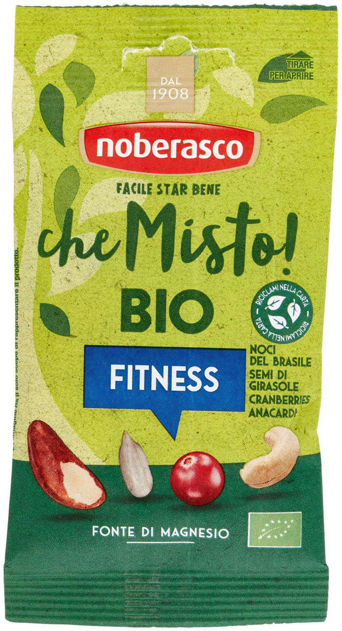 Mix fitness bio di frutta secca mirtilli rossi e semi 40 gr